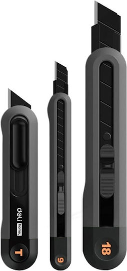 Deli Set Folding Knives with Blade Width 20mm Black