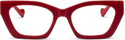 Kreuzbergkinder Red Prescription Eyeglass Frame