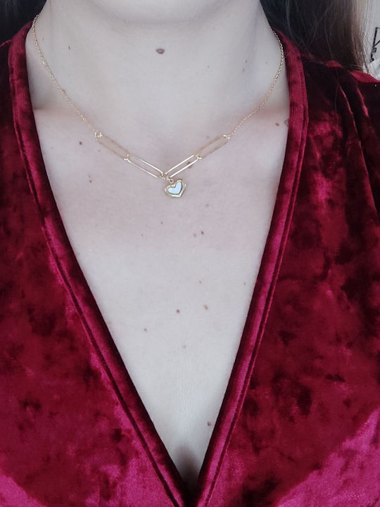 Necklace From Gold Plated Steel