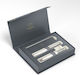 Parker Jotter Original Set Stilou Ballpoint din Oțel Alb într-un set de stilouri
