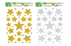 Lebez Christmas Stickers with Star Pattern