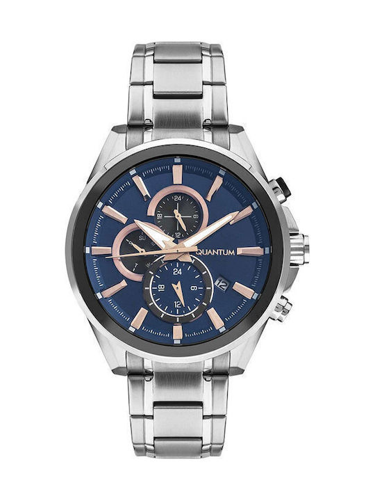 Quantum Dual Time Men's Watch 46mm Chronograph ...