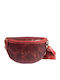 Leather Waist Bag Red