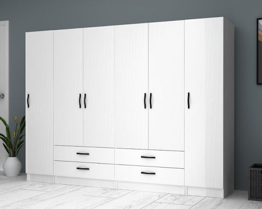 Six Door Ricardo 240x51.8x181cm White