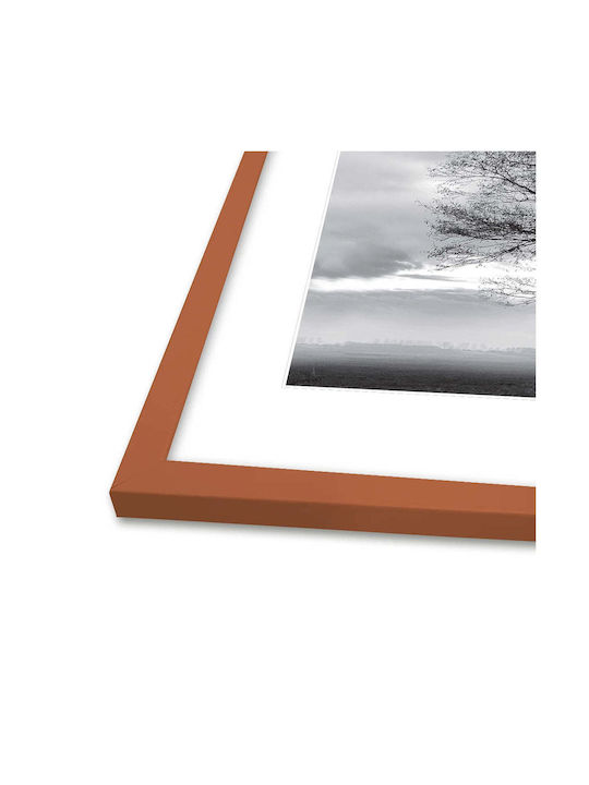 Incado Nordic Line Slim Fotorahmen Hölzernes mit Orange Farbe