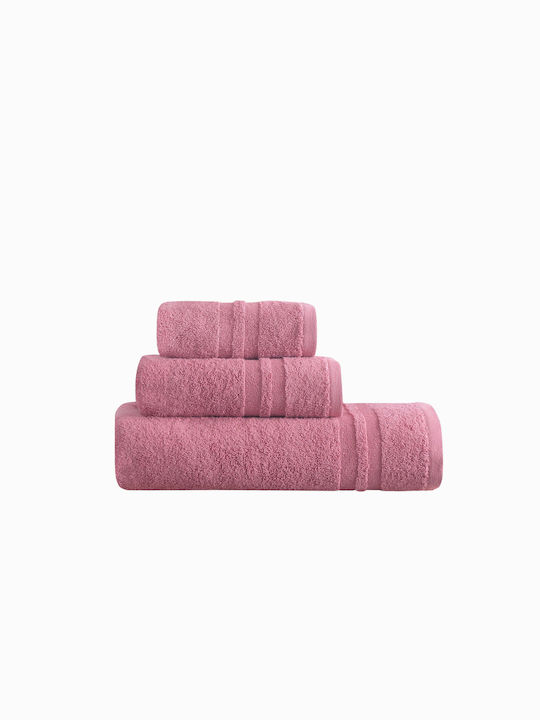 Makis Tselios Home Hand Towel Dove5 30x50cm D.pink Weight 550gr/m²