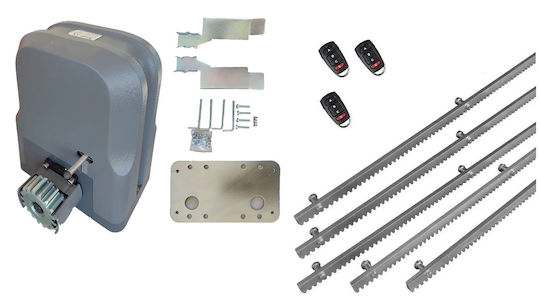 Doorado Schiebetorantrieb-Set Slg600-kit350 3 Fernbedienungen 5 Meter Zahnstange