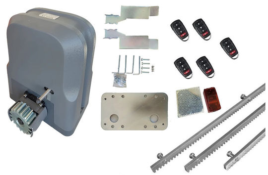 Doorado Schiebetorantrieb-Set Slg600-kit532 5 Fernbedienungen 3 Meter Zahnstange Lichtschranken Reflektor