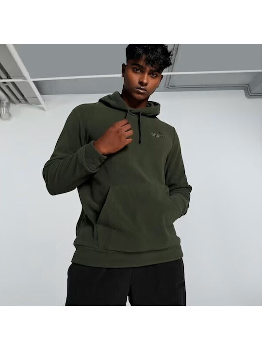 PUMA Суитшърт Каки с Качулка