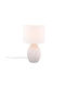 Trio Lighting Κεραμικό Πορτατίφ για Ντουί E14 LED με Λευκό Καπέλο και Βάση