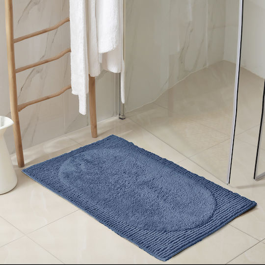 Nima Πατάκι Μπάνιου Βαμβακερό Feel Fresh 34053 Aegean Blue 50x80εκ.