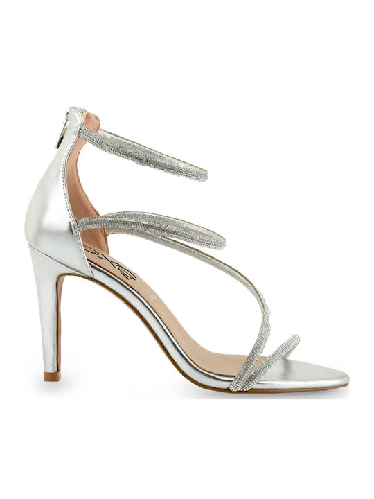 Damen Sandalen mit Strass Roségold