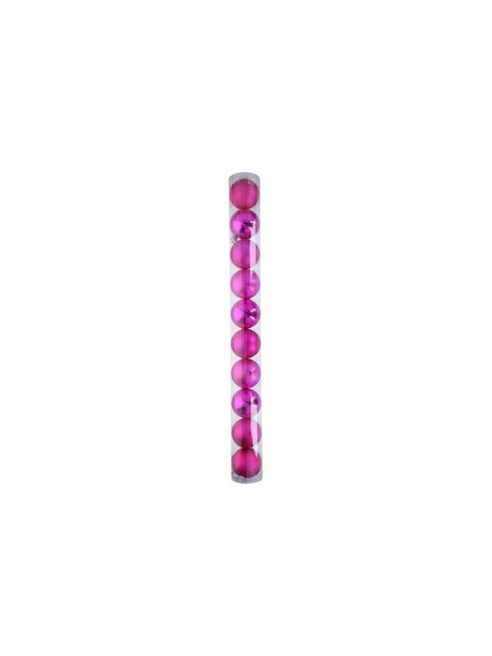 Plastic Balls Pink Set of 10 Pcs Φ6cm