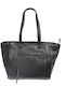Leder Damentasche Schultertasche Schwarz