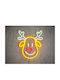 Luca Lighting Illuminated Christmas Plastic Figure Reindeer White Height 25.5cm