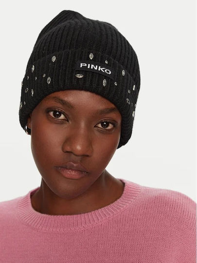 Seregneti Cuffia Beanie Unisex Beanie Knitted in Black color