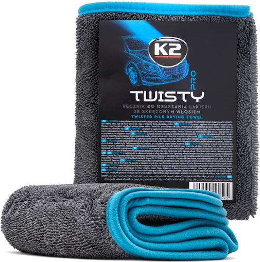 K2 Twisty Pro Cloth Microfiber Drying for Body Car 600gsm Black 60x40cm