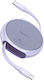 Baseus Retractable USB 2.0 Cable USB-C male - USB-C 100W PD Μωβ 1m P10368400511-00