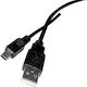 Tipa USB 2.0 Cable USB-A male - mini USB-A male Μαύρο 1.8m