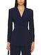 Norma Kamali Damen Gekreuzt Blazer Marineblau