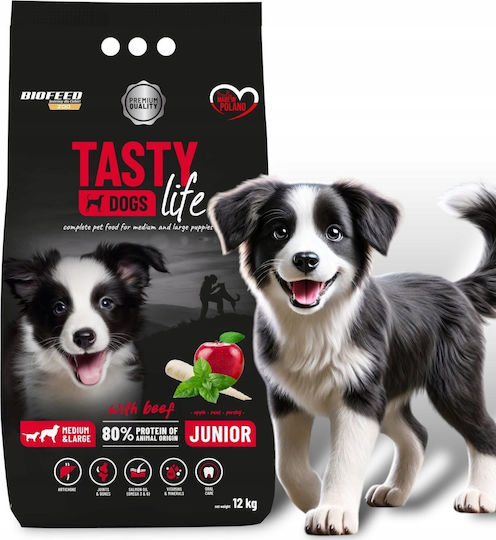 Biofeed 12kg Trockenfutter für Hunde mittlerer & großer Rassen ohne Gluten mit Rindfleisch