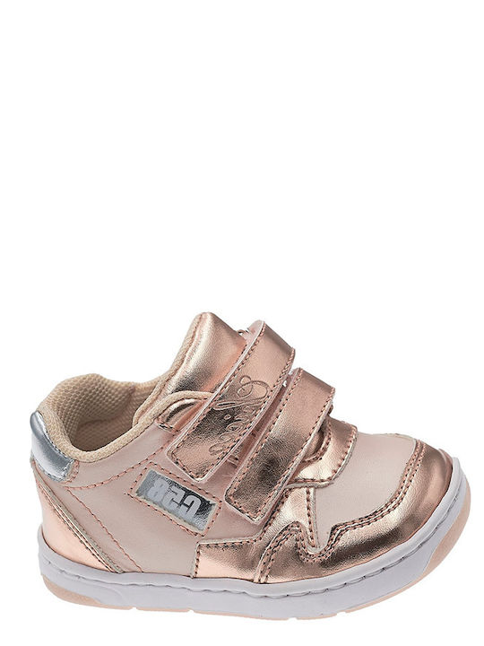 First Step Sneakers Παιδικά Sneakers με Σκρατς Ροζ