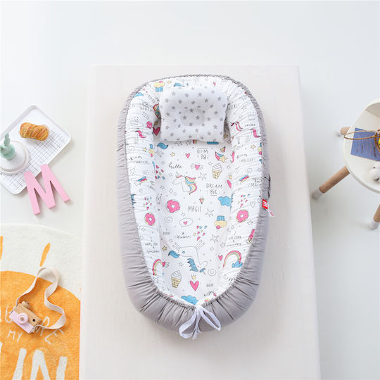 Beauty Home Baby Nestkissen Grey 53x88cm Beauty Home Baby Nestkissen Grey 53x88cm