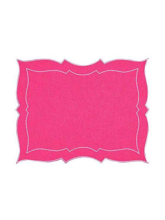 La Gallina Matta Fabric Placemat Fuchsia 48x37cm