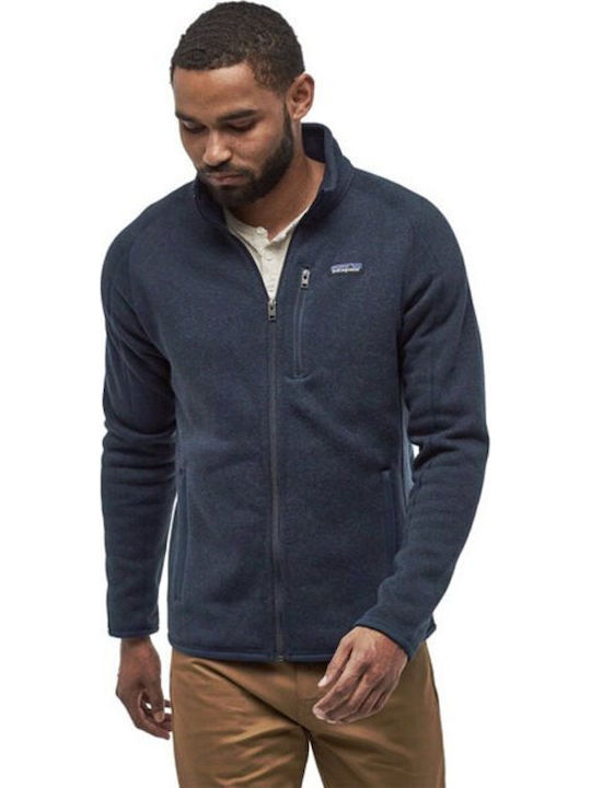 Men's Fleece Cardigan Navy Blue