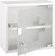 Fabric Wall-Mounted First Aid Kit with Lock White