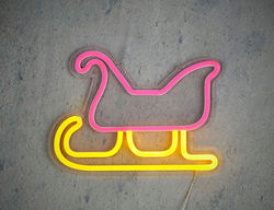 Luca Lighting Illuminated Plastic White Sleigh
