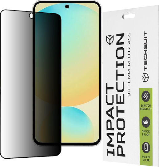Techsuit Adeziv complet Privacy Full Face Tempered Glass Negru (Galaxy S24 FE)