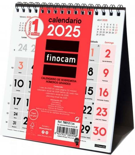 Finocam Daily Agendas 2025 14x15cm