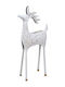 Fylliana Christmas Metal Figure Reindeer White Height 88cm Decorative