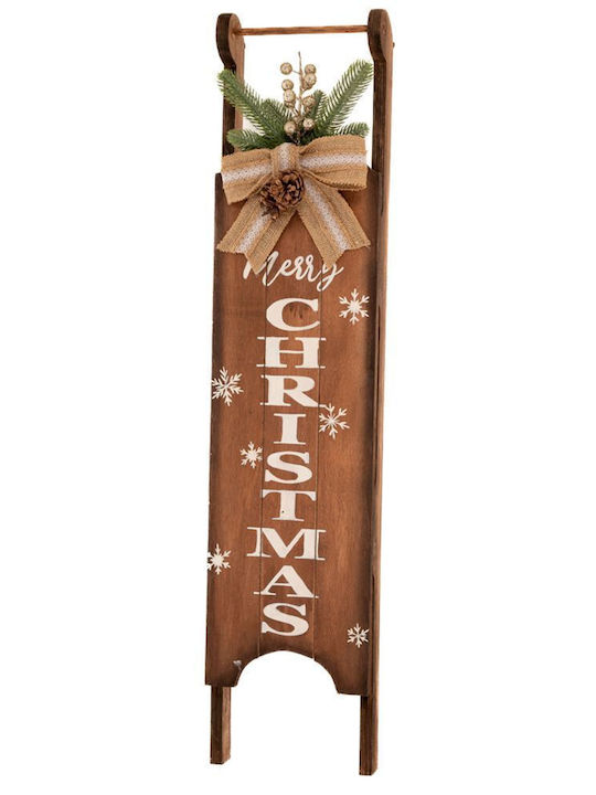 Iliadis Weihnachtliche Holz Figur Unterschrift Braun Höhe 90cm