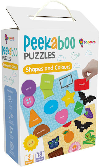 Kids Peg Puzzle Shapes And Colors 18pcs Pop Corn Games & Puzzles