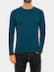 Long Sleeve Petrol Blue Blouse