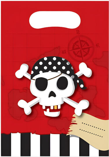 Procos Plastic Bag for Gift with Theme "Pirates" Multicolored 16.5x23cm. 6pcs