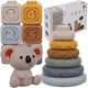 Kruzzel Stacking Toy made of Wood with Sounds for 6++ Months (Various Designs/Assortments of Designs) 1pc