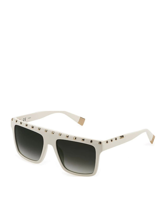 Furla Women's Sunglasses with Beige Plastic Fra...