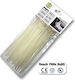 Set 100 Coliere din Plastic Alb 7.6 X 350mm