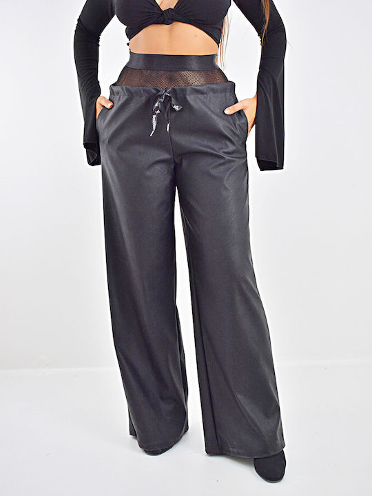 Damen Stoff Hose Schwarz