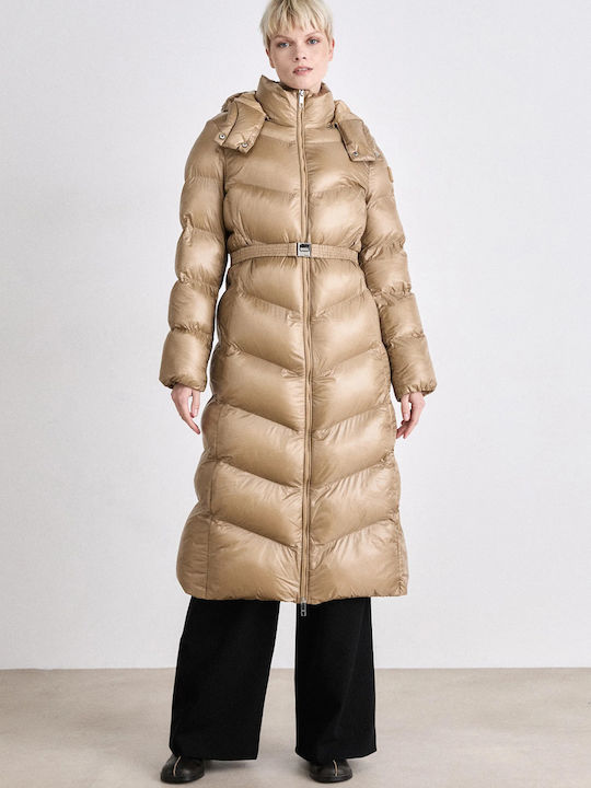 Puffer Jacket With Hugo Boss Fur Hood Coat Hugo Boss Women's