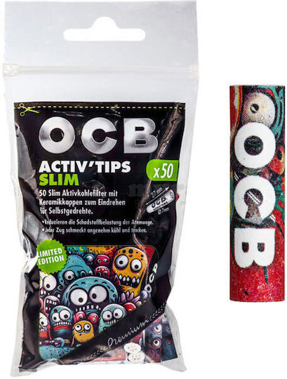 Ocb Vată pentru țigări Carbon activat 7mm 50x1buc Ediție Limitată
