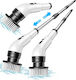 Rotating Electric Brush Cleaning Kitchen Bathroom Floors Windows Car 9 Heads 90 Minutes Battery Life 450 Rpm 2 Speeds 137 Cm Extendable Handle Usb Rechargeable Aluminum