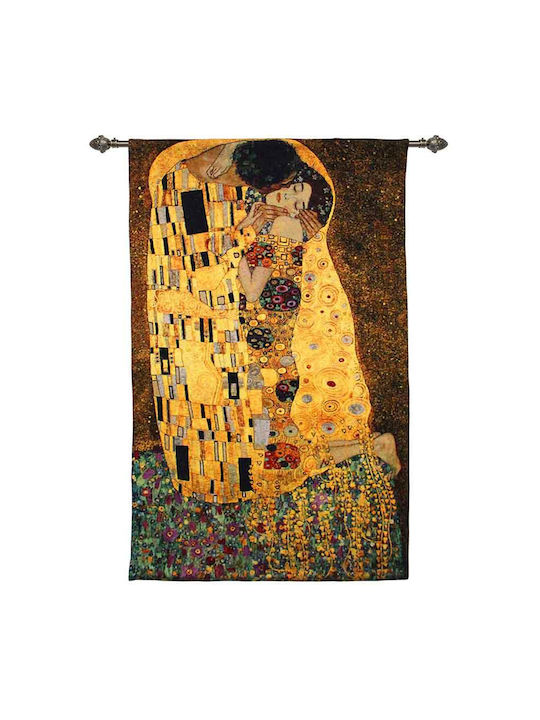 Signare Wandteppich 90x138cm – Gustav Klimt Kuss