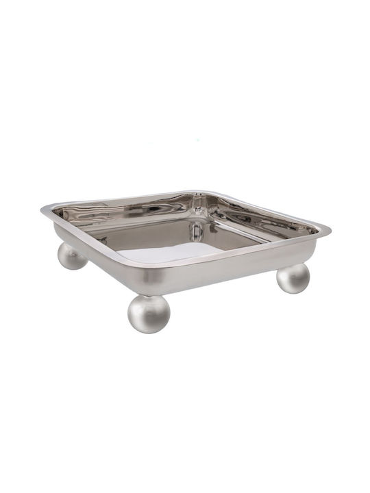 Iliadis Metallic Round Decorative Tray 28x28x7cm