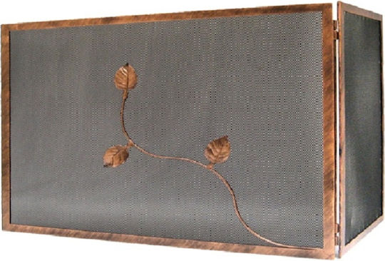 GTMED Ecran de protecție pentru șemineu din metal cu 2 foi 80x80cm Argintiu