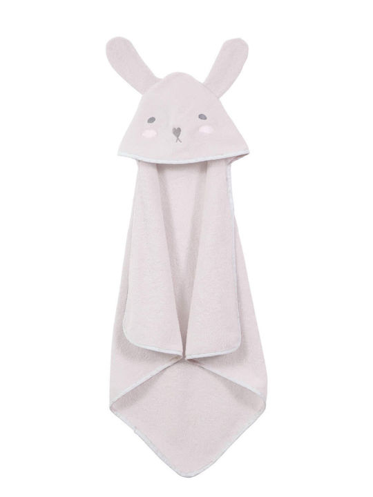 Nima Baby Hooded Bathrobe Lovely Bunny Pink 75x75cm