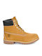 Premium 6 Inch Leather Yellow Combat Boots Waterproof